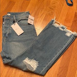 Distressed ankle denim- size 28
